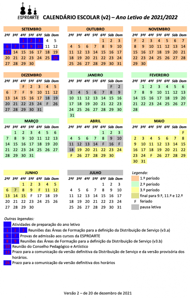 Calendario Escolar Ciclo